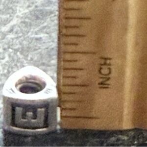 Pandora Retired Letter E vintage Initials Block correctly says 925 ale